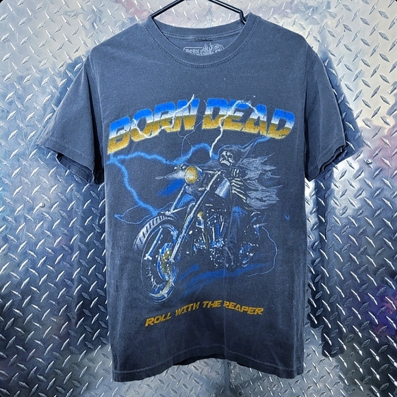 Born dead distressed reaper tee - Picture 1 of 4